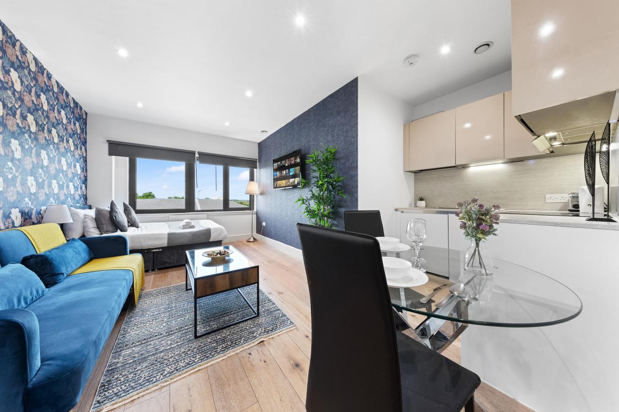 Modern One Bedroom Flat - Sleeps 5 -Near Heathrow - London Ub3 Kültér fotó